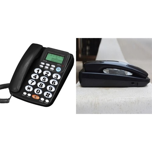 Telephone Home Office Corded Landline with Caller Identity Display Large Displa - Zdjęcie 3 z 8