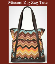 Nwt - Missoni For Target Colore Zig Zag Large Tote Bag Handbag Canvas Chevron