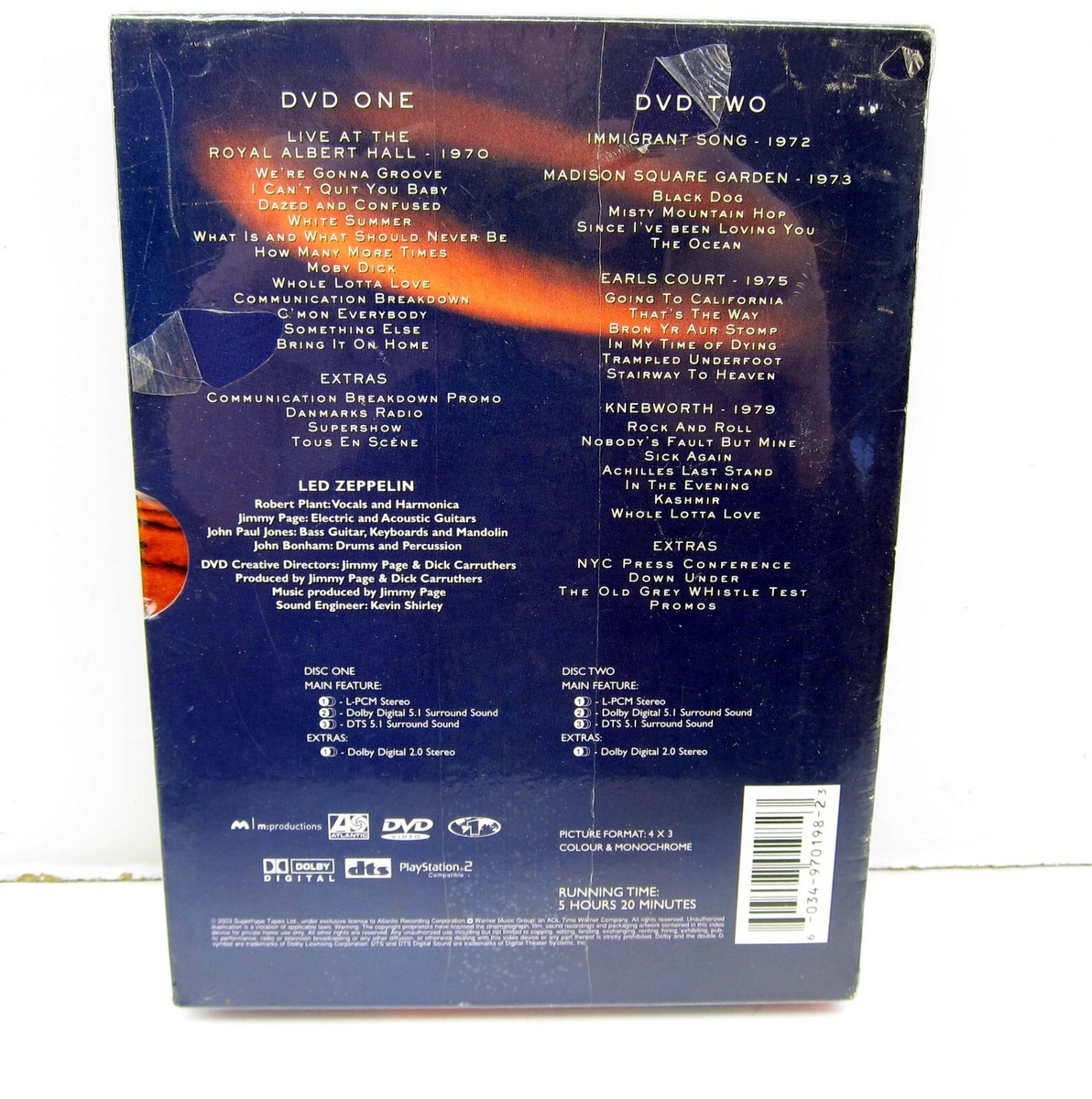 NEW Led Zeppelin DVD 2 Disc Boxed Set 2003 Atlantic Jimmy Page