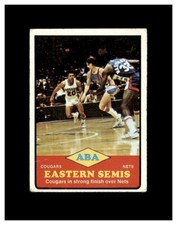 1973-74 TOPPS BASKETBALL CARD #205 ABA SEMI FINALS EASTERN  CREASE