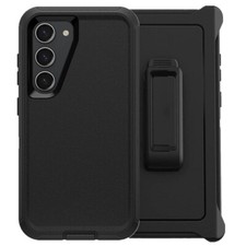 For Samsung Galaxy S23 FE 5G Case Shockproof Defender Black Cover W/Belt Clip