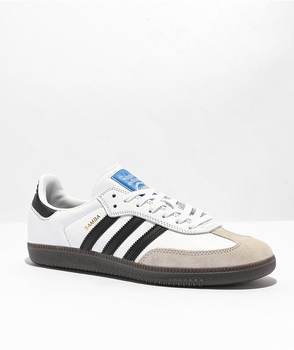 靴 adidas Samba OG Black White Gum NEW Mens adidas Samba ADV Black White GUM Skate Shoes | eBay