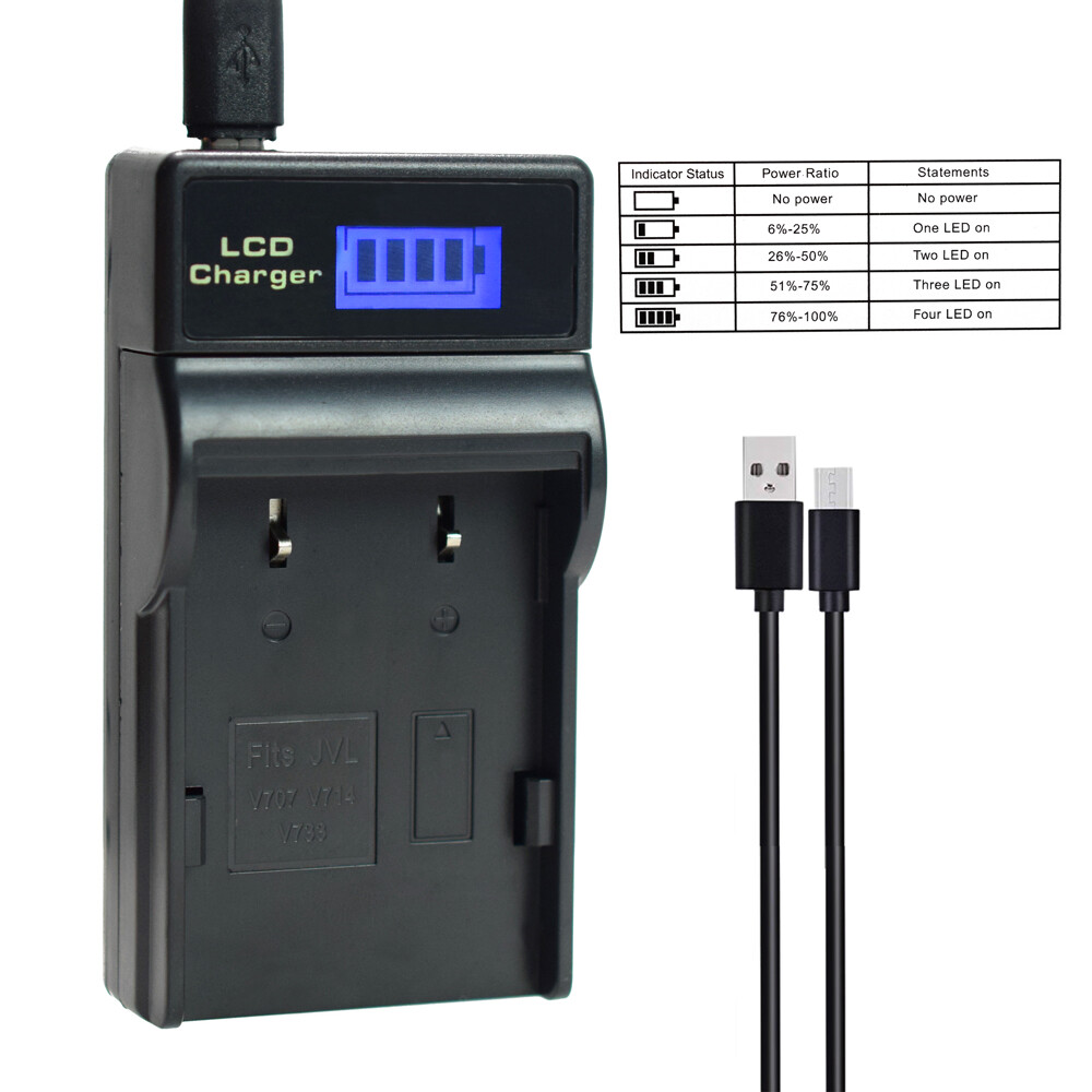 Batteria E Caricabatterie Compatibile Per JVC BN-VF707/714/733 E Modelli GZ-D Series - Ricambio Affidabile - Foto 5