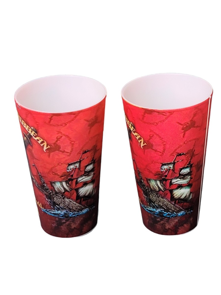 2x Disney Pirates of the Caribbean Holographic Cup / Tumbler 16oz