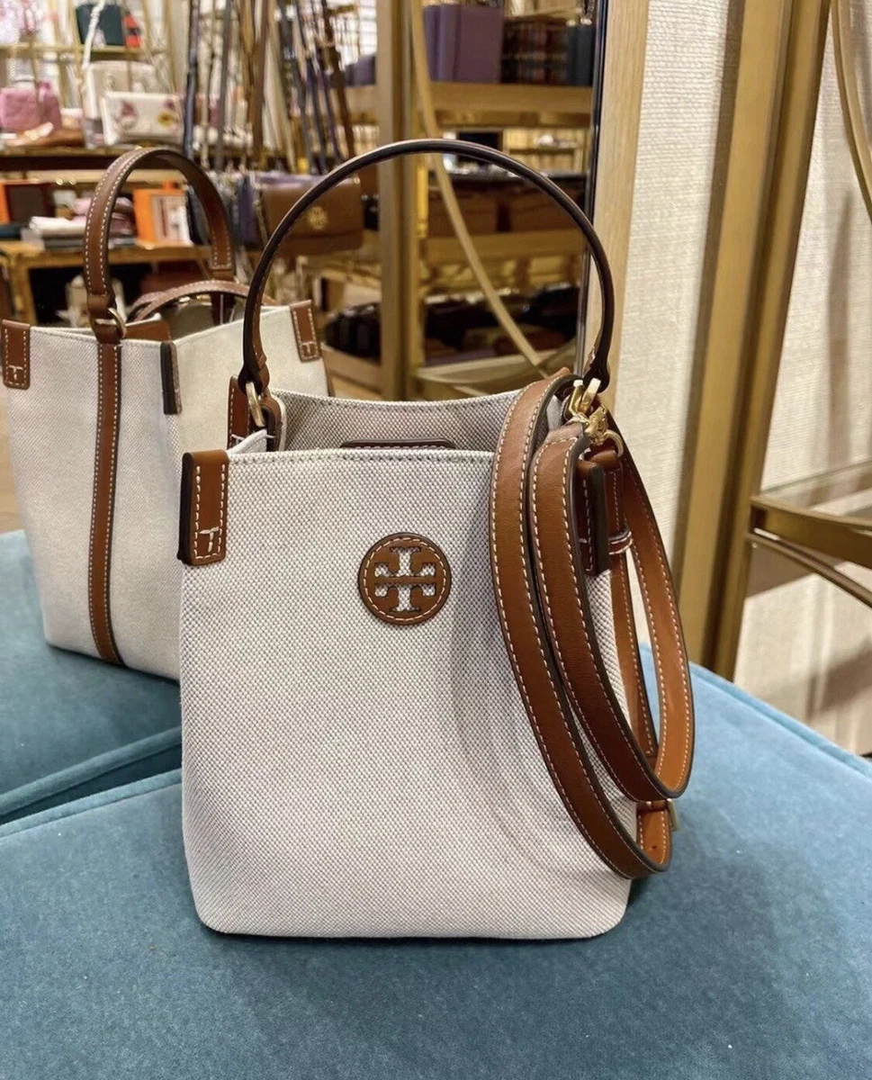 NWT! Tory Burch Blake Canvas Bucket Bag Crossbody $328