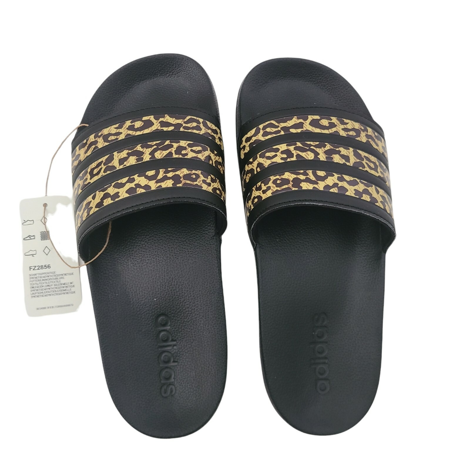 Adidas Womens Adilette Shower Slide Sandals 7 FZ2856 Leopard NWT | eBay