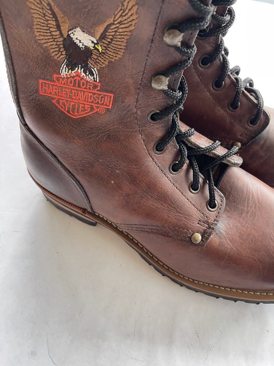 Harley Davidson Brown Boots Mens Size 9 M | eBay