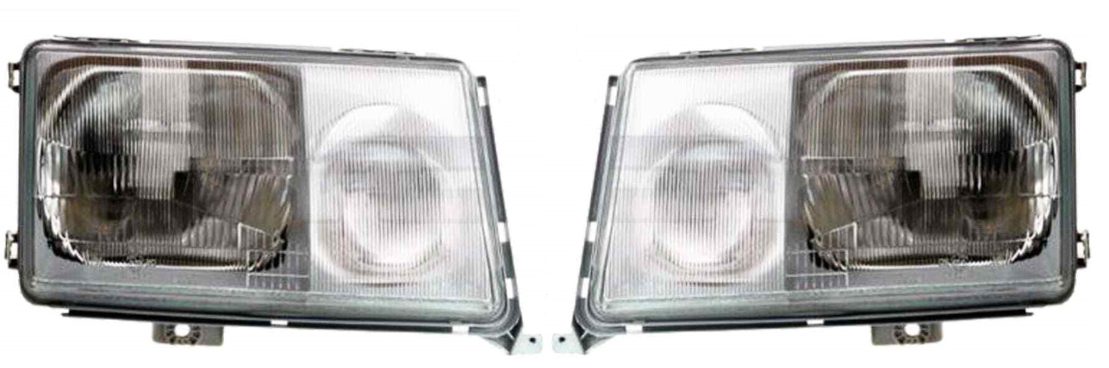 Phare avant droite et gauche pneumatique H3 H4 Mercedes W124