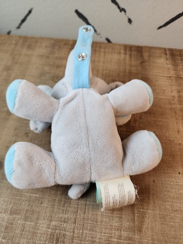 Le Bebe Favorite Mini Peluche Portaciuccio Snap It On Grigio Blu Elefante Binky - Foto 8 di 12