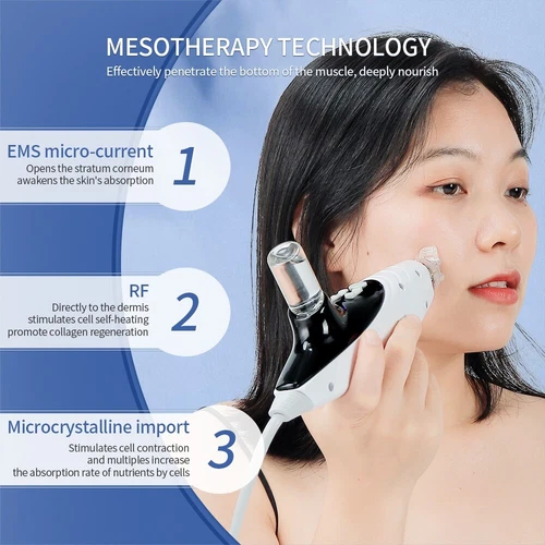 EMS Meso Injektor keine Nadel Haut Falten Entfernung Pflege Maschine RF Mesotherapie Pistole - Bild 3 von 12