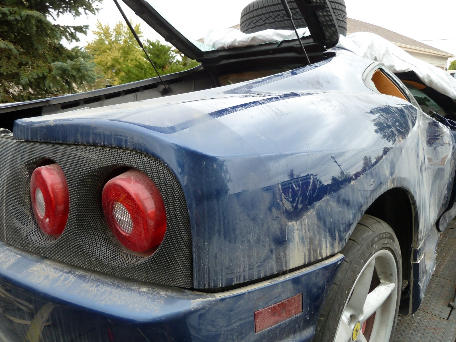 Ferrari 360 Coupe Damaged Right Rear OEM Quarter Panel Wing Standard Cut