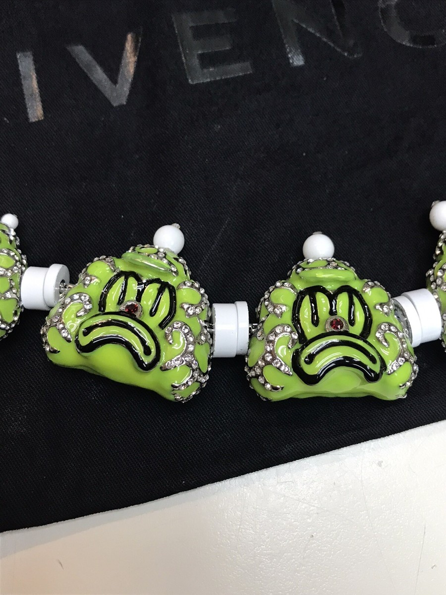 Givenchy Artist Chito Mexico Clown Green Enamel 21” Necklace | eBay
