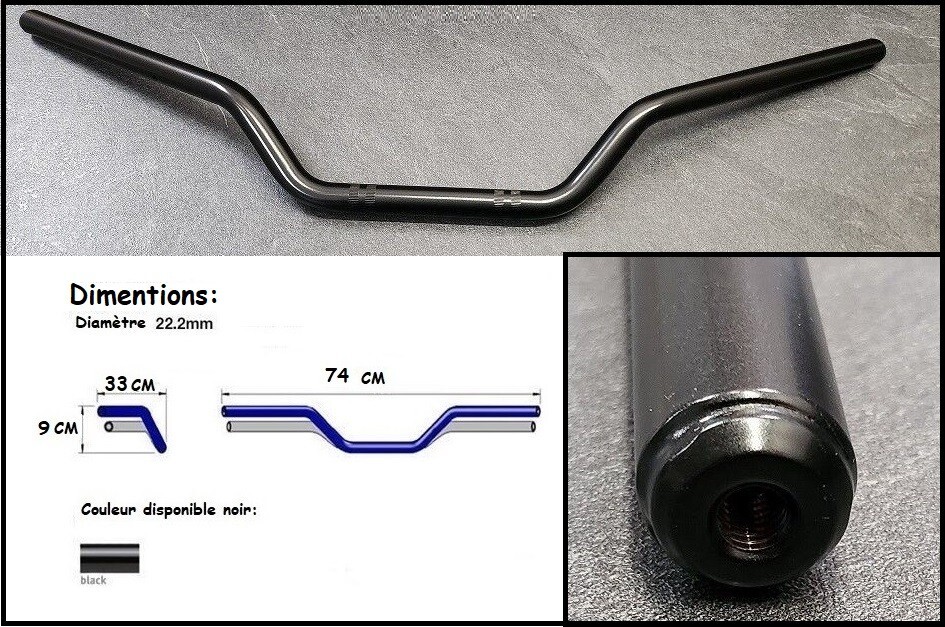 Guidon acier Z900 tordu ? Remplacez-le par cette réplique origine pour modèles 2020-2023