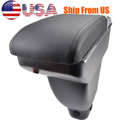 XUKEY Sliding Center Armrest Console For Toyota BB / Scion XB 2000-2005 – Black Stitch