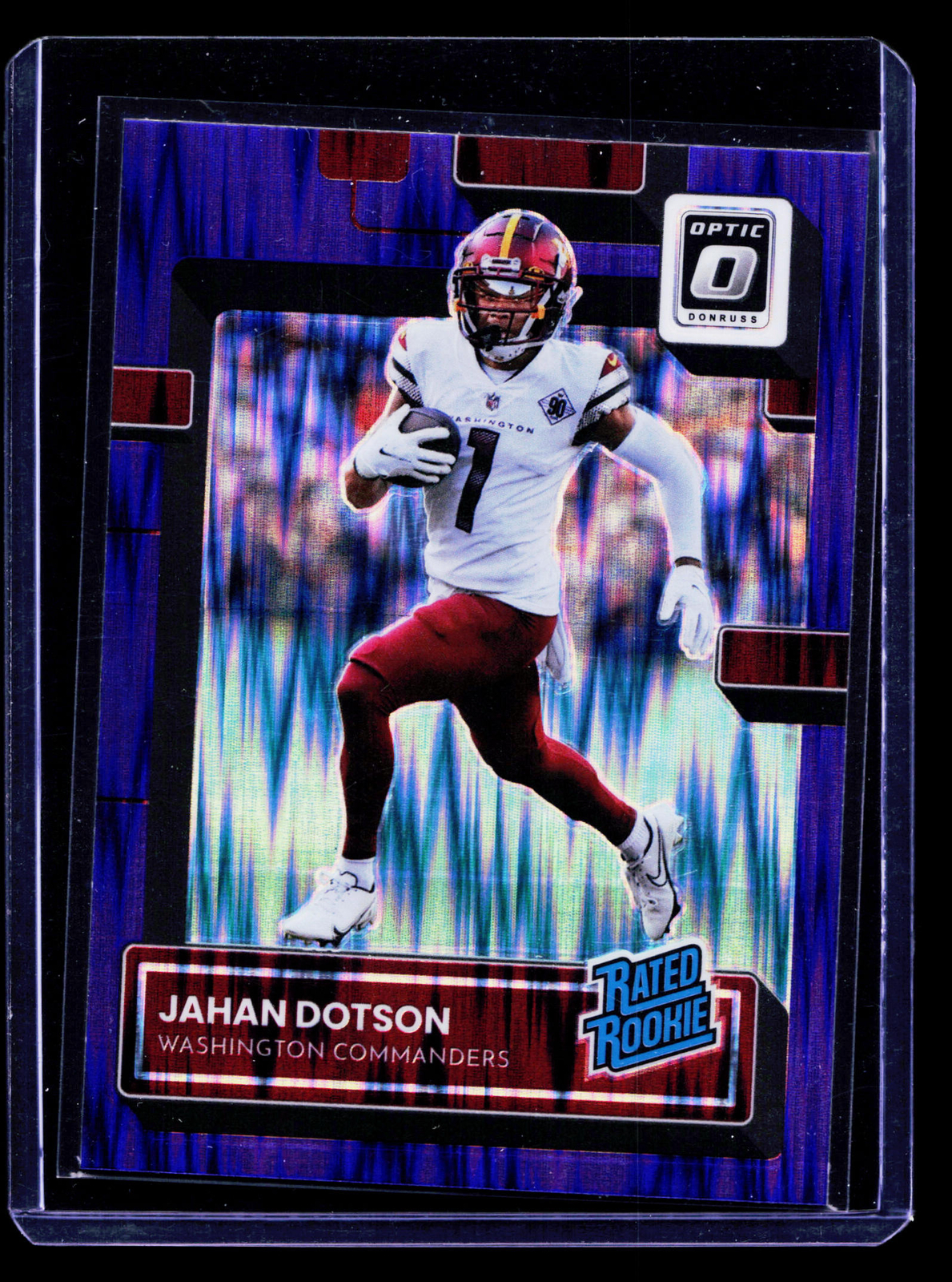 2022 Donruss Optic Purple Shock Jahan Dotson #210 RC Washington Commanders