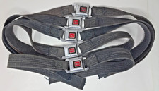 Vintage Seat Belt Lap Buckle Dark Gray Press Lot Of 5 Belts U1