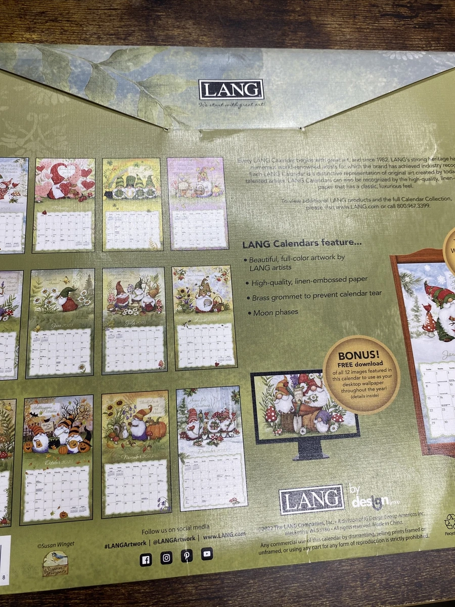 LANG GNOME SWEET GNOME 2023 WALL CALENDAR | eBay