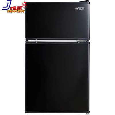 Mini Fridge with Freezer 3.2 Cu Ft Two Door Black E-Star ARM32D5ABB USA NEW