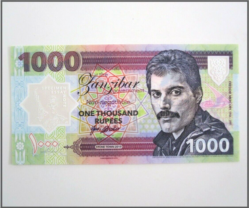 Queen Freddie Mercury Bank Note Zanzibar 1000 Rupees Private Issue 2500 Only - Picture 9 of 11