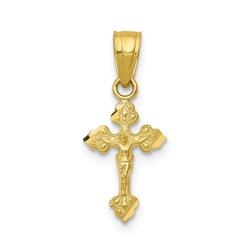 Pendentif Crucifix Croix En Or Jaune Et Blanc 18 Carats - 1,7 Grammes - Neuf Avec étiquettes