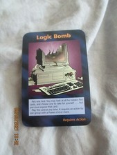 LOGIC  BOMB CARD NEW WORLD ORDER ILLUMINATI RARE STEVE JACKSON GAMES 