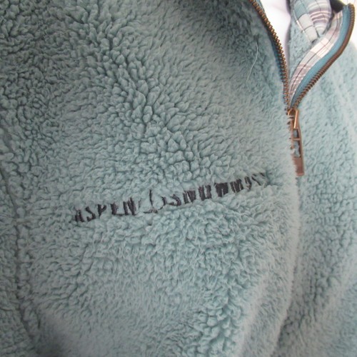 Helly Hanson Jacket L Large Aspen Snowmass Fleece Green Plaid Zip Up - Picture 4 of 9