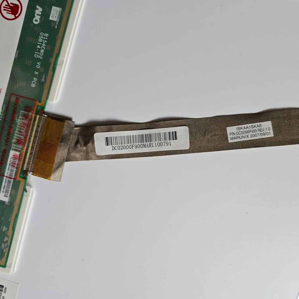 CCFL LCD Display B154EW02 V.5 AU Optronics glänzend 15,4" scree - Bild 4 von 4