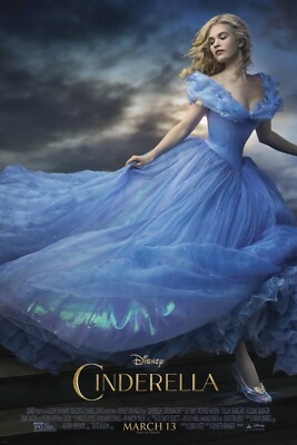 2015 Disney Cinderella Movie Poster 11X17 Lily James Cate Blanchett 🍿