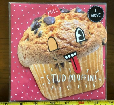 Kartenstecker Muffin beweglich lustig Valentinstag Valentinstag Karte neu mit Umschlag