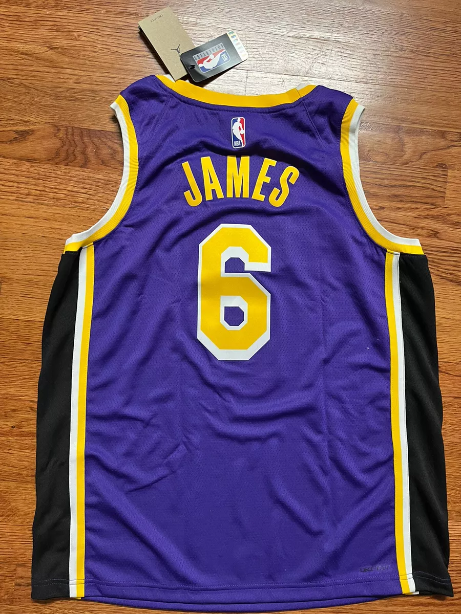 LeBron James Los Angeles Lakers Jordan Brand 2021/22 #6 Swingman Player  Jersey Purple - Statement Edition