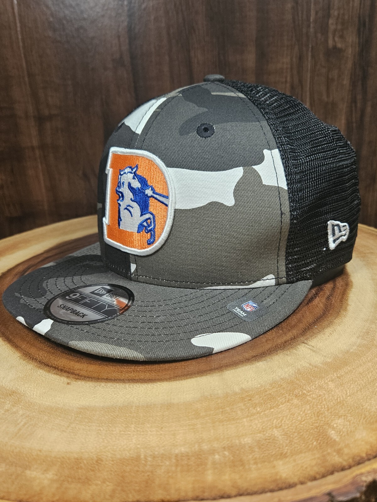 Denver Broncos Camo Adjustable NFL Snapback Cap by New Era 9Fifty