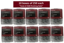 Everbilt Finishing Nail Smooth Shank Zinc Plated 1 1/2 inch 10 boxes of 250 ea.