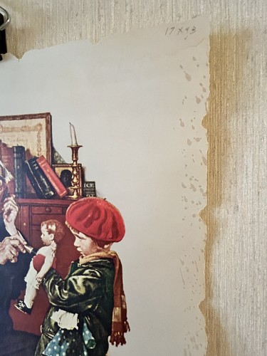 Vintage Norman Rockwell Original Print No. 208 Lithograph A Serious Case 19x15 - Picture 7 of 8