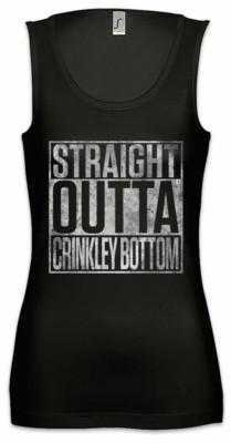 Straight Outta Crinkley Bottom Women Tank Top Noel's Fun House Series Party