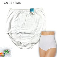 NWT Vanity Fair 7/L Perfectly Yours Cotton Classic Brief Underwear 15318 White