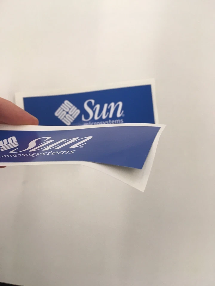 sun microsystems laptop sticker 15x5 cm vintage sticker logo desktop server - Image 2 of 2