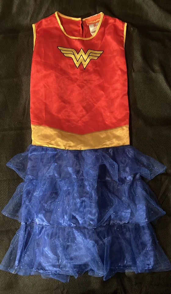 Vestido Disfraz Mujer Maravilla Rubie’s Girls con Capa Rojo/Azul Talla Grande 2017 Foto 2 de 4