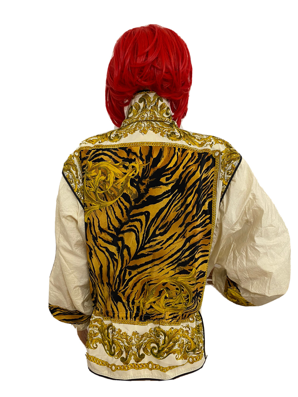 VTG RARE🔥 EAST WEST 80s Rayon Animal Print BAROQUE Jacket Sz:M image 5