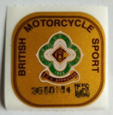 Genuine ACU Gold Sticker 2026. Replacement for Motorcycle Helmet. Track Approved