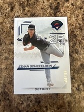 2025 Panini Prospect Edition Blue Foil Ethan Schiefelbein 055/199 Detroit Tigers