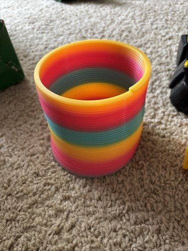Rainbow Multi-Colored Giant 8" X 6" Large Big Jumbo Plastic Toy Slinky
