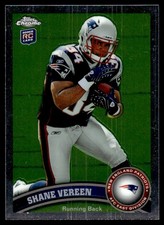 Shane Vereen 2011 Topps Chrome RC #184 New England Patriots Rookie Card. rookie card picture