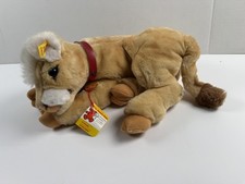 Vintage Steiff Cow Plush 3795/27 Laying Original Tags Made In Western Germany