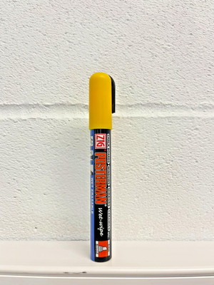 Kuretake ZIG Posterman PMA-550 Wet Wipe Chalk Pen 6mm   Yellow