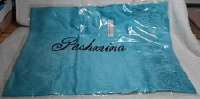 Pashmina Blue/Aqua Fringed Scarf (new in package)