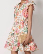 Farm Rio Size XS • White Floral Mini Dress
