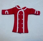 Vintage Barbie Mod Clone Era Red Shift Dress White Trim