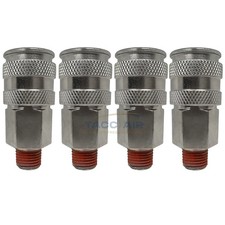 4 PC Universal 1/4" Male NPT Air Compressor Hose Quick Connect Coupler Socket
