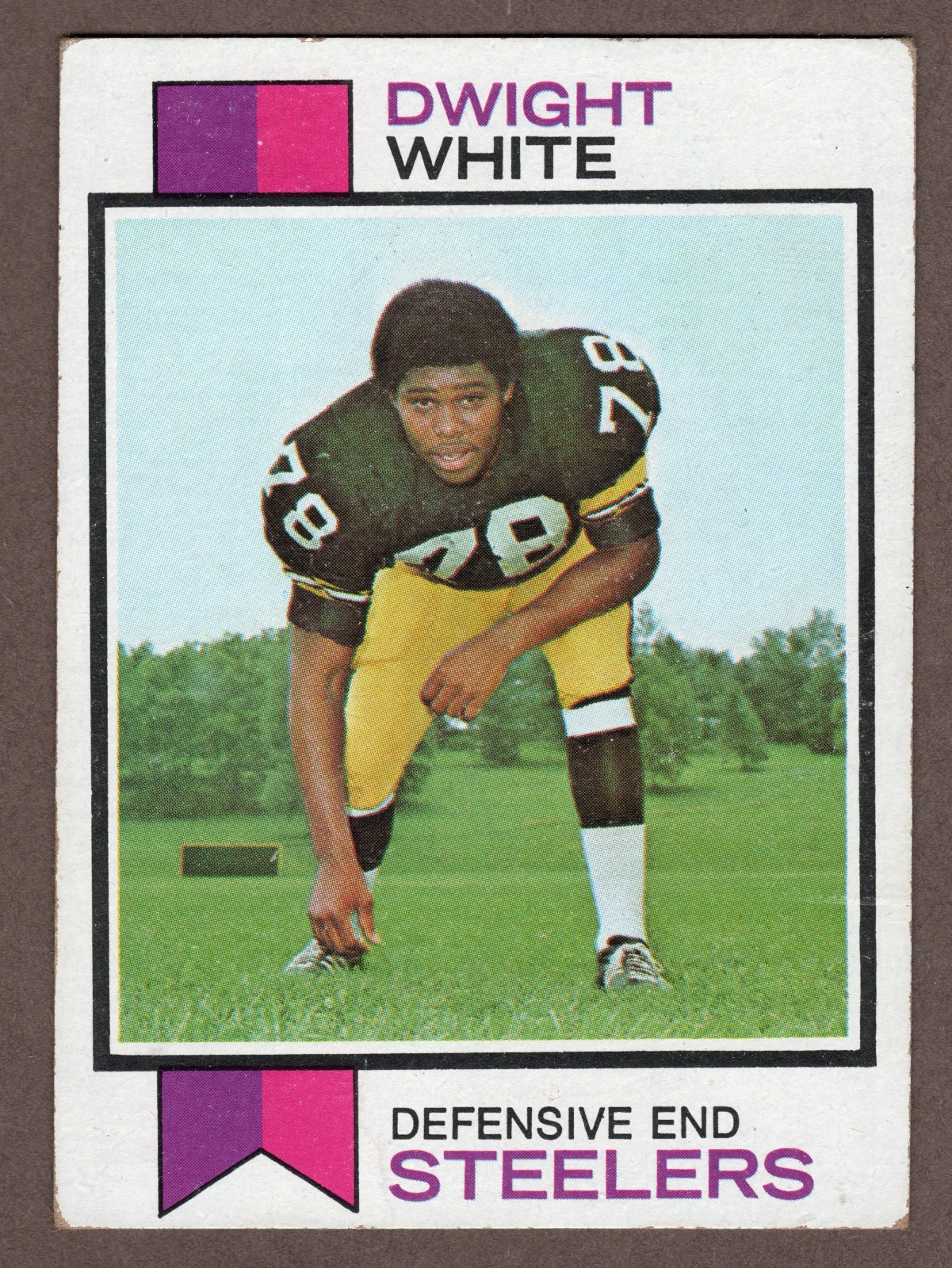 DWIGHT WHITE   1973 Topps # 140    ROOKIE / RC   PITTSBURGH STEELERS