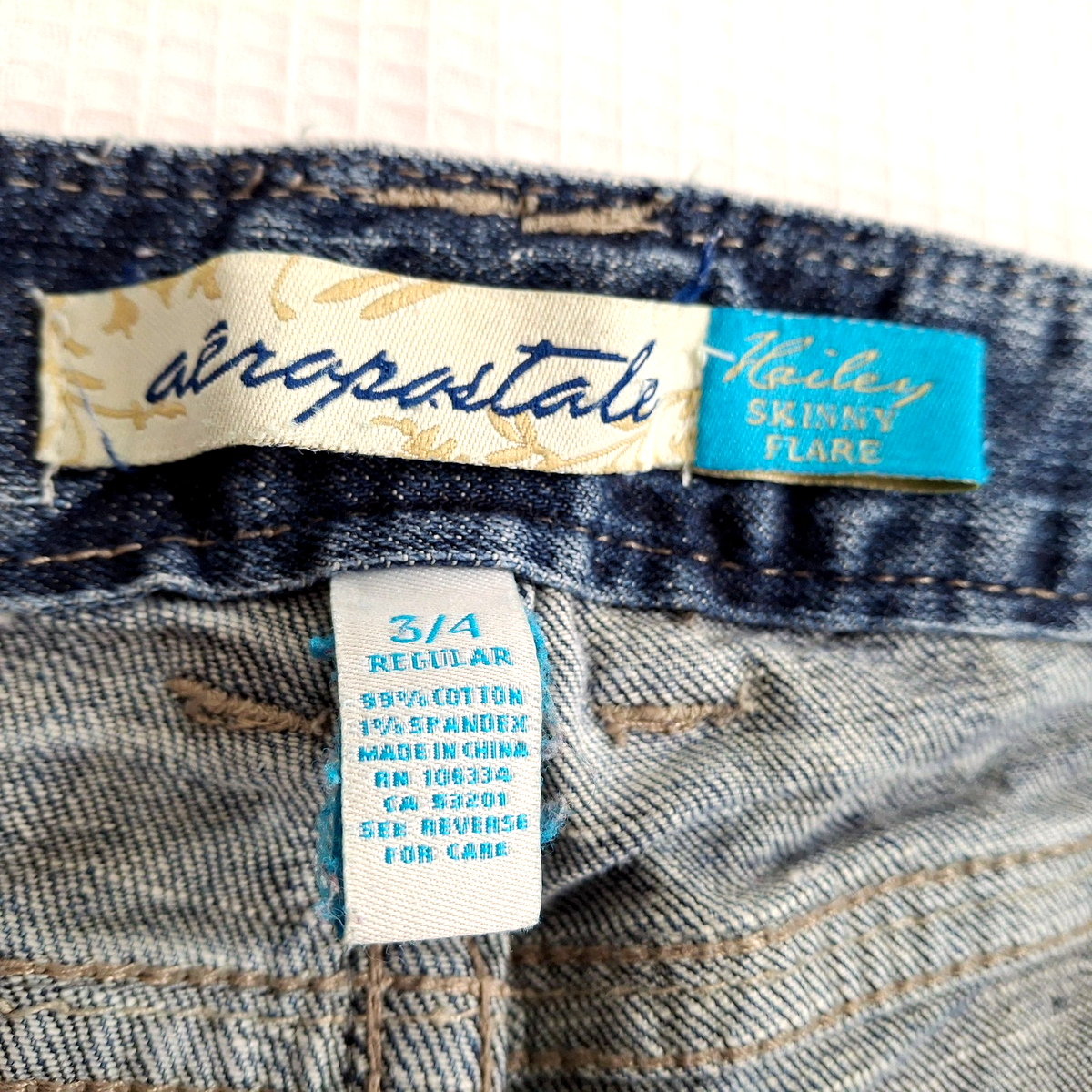 Jean Skinny Rose Aéropostale Taille Junior 3/4 Régulier, Très Bon état
